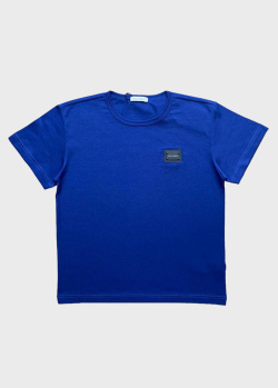 Синя футболка Dolce&Gabbana для хлопчиків, фото